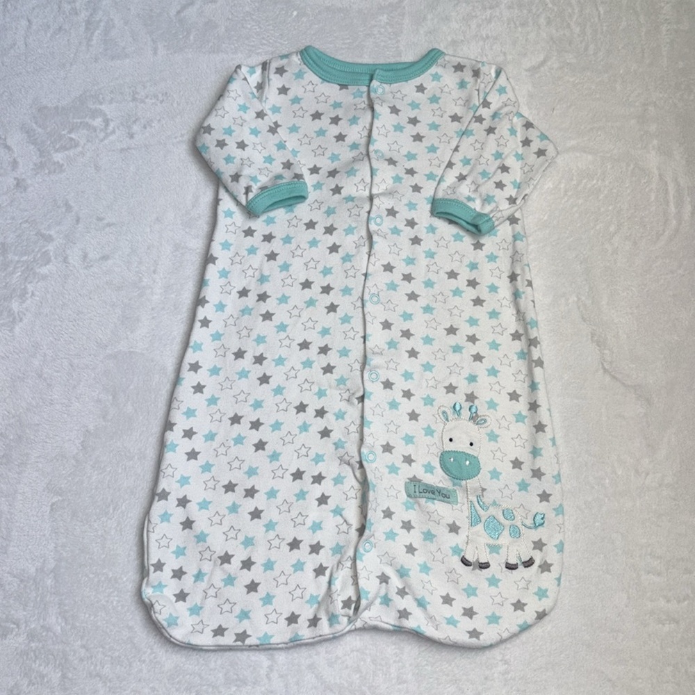 Bon Bebe button up giraffe dragon button up sleep sack